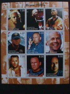 TAJIKISTAN-2000-SH62-FAMOUS MUSICIAN-BRUCE WILLIS-MNH SHEET-VF LAST ONE