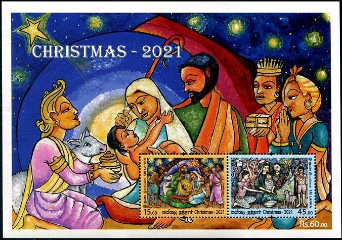 2021 Sri Lanka Christmas SS (Scott 2305a) MNH