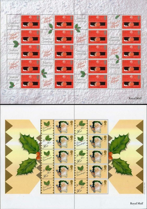 SG LS2 and LS3 2000 Christmas POST OFFICE 2000 IMPRINT Smilers Sheet Perfect U/M