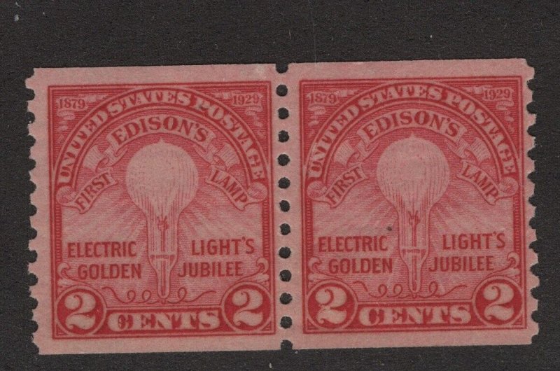 656 VF+ OG never hinged pair nice color cv $ 45 ! see pic !