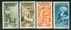 Saar - Scott # B1 - B4, mint hr