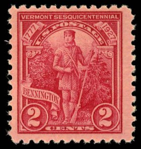 US Sc 643 MNH Large Margins - 1927 2¢ - Vermont Sesquicentennnial