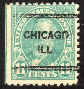 1922, US 11c, Rutherford B. Hayes, Used, Chicago precancel, Sc 563