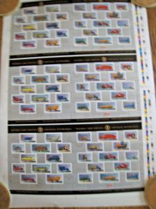 FULL PRINTER'S SHEET OF 1996 CANADA HISTORIC CARS - SCOTT #1605 - MNH