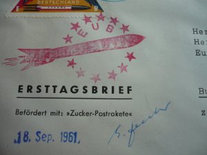 Europa 1961 - Belgium - Rocket Mail (Signed)