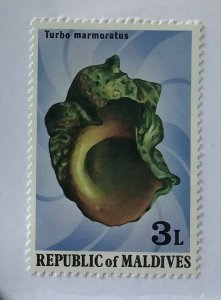 Maldives islands 1979 Scott 788 MNH - 3 L, marine life,  seashell