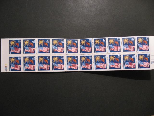 US #BK156 - Fireworks Flag Complete Booklet - P#2122 - Left