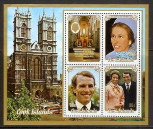 COOK ISLANDS Princess Anne Souvenir Sheet Mint No Hinged