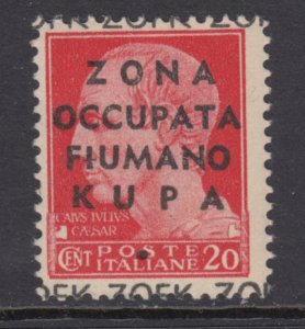 Italy occ. of Montenegro - Zona Fiumano Kupa Sass. 18 cv 2400$ MNH** CERTIFICATE