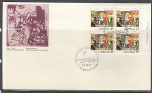 Canada Scott 1041 UR PL Blk FDC - Christmas 1984