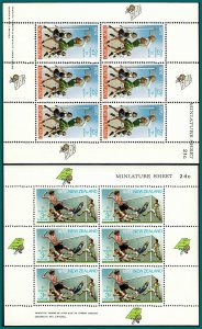 New Zealand 1970 Health, Netball and Soccer, 2 MS MNH #B80a-B81a,SGMS942