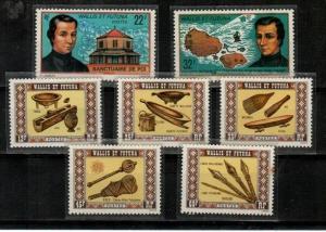 Wallis and Futuna Scott 193-9 Mint NH (#199 rust spot) - Catalog Value $18.30)