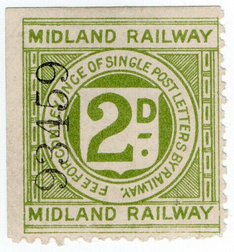 (I.B) Midland Railway : Letter Stamp 2d