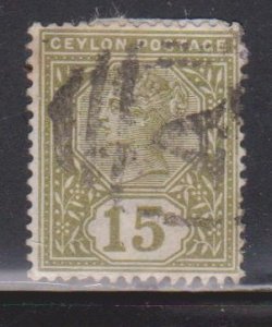 CEYLON Scott # 136 Used - Queen Victoria