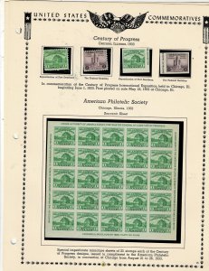 Chicago Souvenir Sheet US Postage Sheet Plus #730-31 VF Mint NGAI