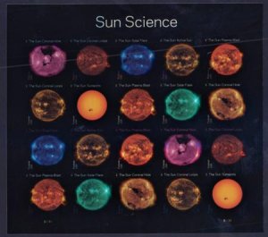 US 5598-607c Modern Imperf Sun Science Sheet