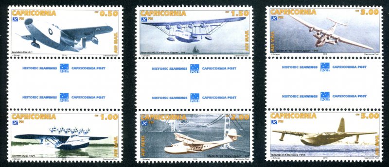 REPUBLIC OF CAPRICORNIA - 2018 - Sea Wings - Perf 6v Set - M N H - Private Issue