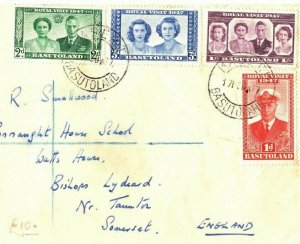 BASUTOLAND Cover *Maseru* Registered ROYAL VISIT GB Taunton 1947 {samwells}EB33