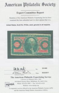 UNITED STATES R102A IMPERF USED GENUINE ALL RESPECTS