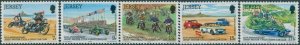 Jersey 1980 SG233-237 Motorcycles and Light Car Club set MNH