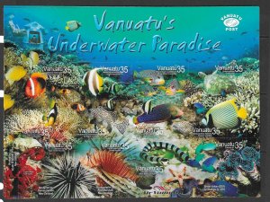 VANUATU SGMS943 2004 TROPICAL  MARINE LIFE MNH