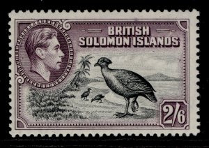 BRITISH SOLOMON ISLANDS GVI SG70, 2s 6d black & violet, NH MINT. Cat £32.