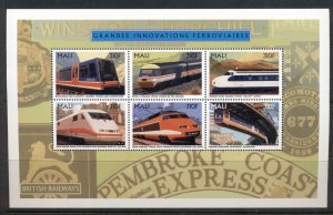 Mali 1996 History of Trains 310f sheetlet MUH