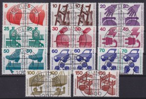 Berlin 1971 Mi#402-411 Pairs used CV€70.00 (BN1131)