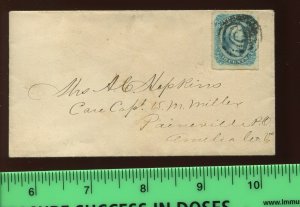 Confederate States 12 Used on Small Cover to Amelia Co Virginia (CSA 12 C1)