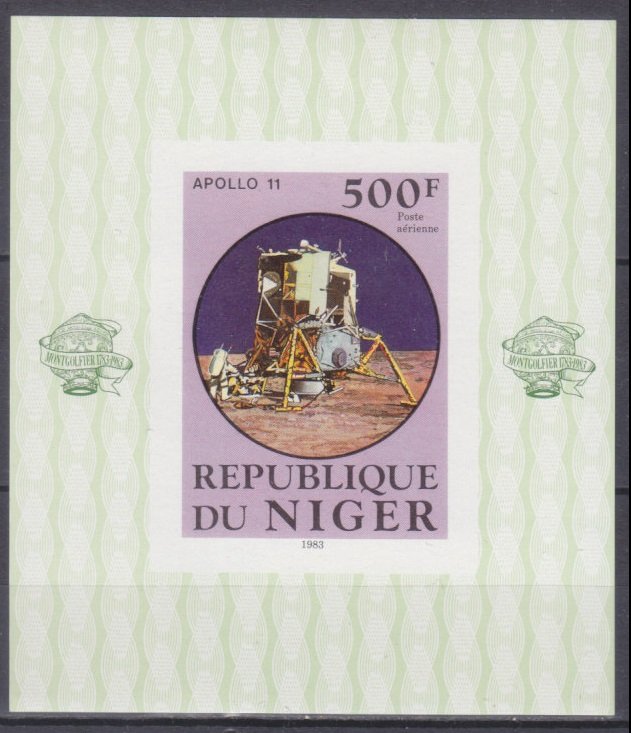 1983 Niger 830/Bb Lux Mission to the Moon Apollo 11 10,00 €