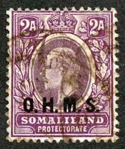 SOMALILAND SGO12Official 1904-05 2a wmk CA type O3 opt good used