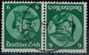 Germany 1934,Sc.#398a used tête bêche, Frederick the Great (1712-1786)