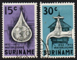 Suriname Sc #395-396 Used