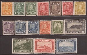 Canada - 1930-1 George V Definitives - CPL Set of 16 Stamps F/VF MLH #162-77