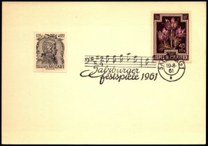 1961 Austria FDC - Salzburg Festival - F22500