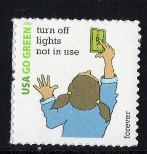 4524d * TURN OFF LIGHTS NOT IN USE * GO GREEN *   U.S. Postage Stamp  MNH