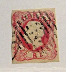 PORTUGAL #14 Θ used stamp, embossed, fine + 102 card 