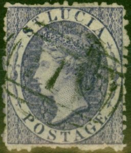 St Lucia 1864 (6d) Violet SG13 Fine Used (2)