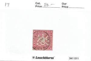 Germany: Wurttemberg Sc #17 used (57495)