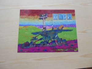 New Mars Rover Pop Art Photograph  8 x 11  with Guinea Stamps