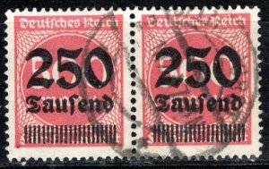Germany Reich Scott # 259, used, pair, exp.h/s, Mi# 295