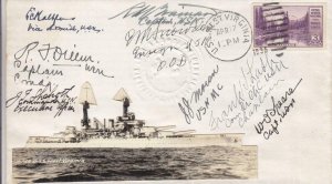 1935, USS West Virginia, BB-48, Autographed by Members of Crew (N2749)