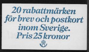 SWEDEN SC# 1323a  COMP BKLT/20  FVF/MNH 1980