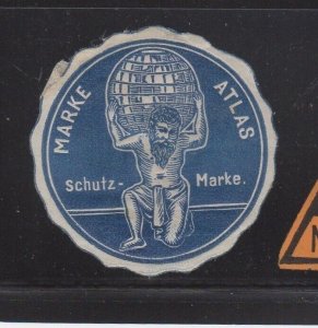 German Advertising Stamp- Atlas Trade Mark Label - MH