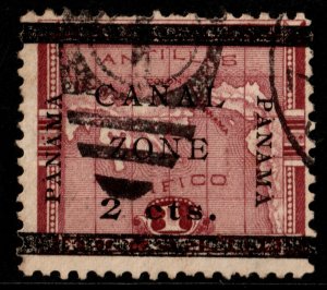 ✔️ CANAL ZONE 1905/1906 - OVERPRINT ON PANAMA ALL A's ACCENT - SC. 17d (o) [112]