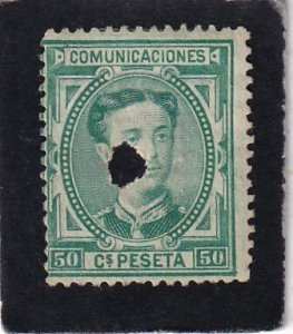 Spain   telegraph stamp.   was # 227 hole punched in it make it a telegraph.