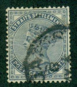 Straits Settlements #39  Used  VF  Scott $70.00  Short Pe...