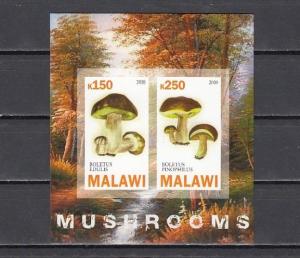 Malawi, 2010 Cinderella issue. Mushrooms, IMPERF sheet of 2.
