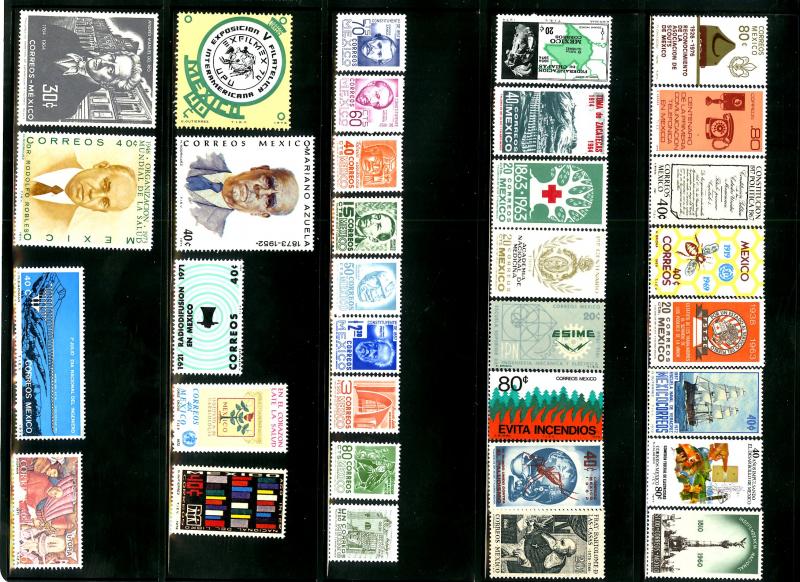 MEXICO  100 DIFFERENT MNH