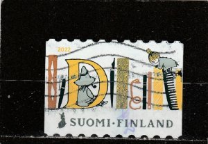 Finland  Scott#  1676d  Used  (2022 Moomin Characters and Letter D)